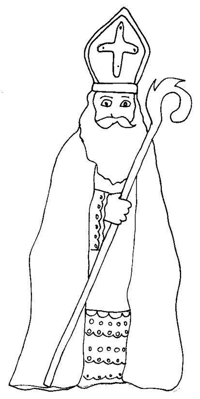 dessin a colorier saint nicolas a imprimer gratuit