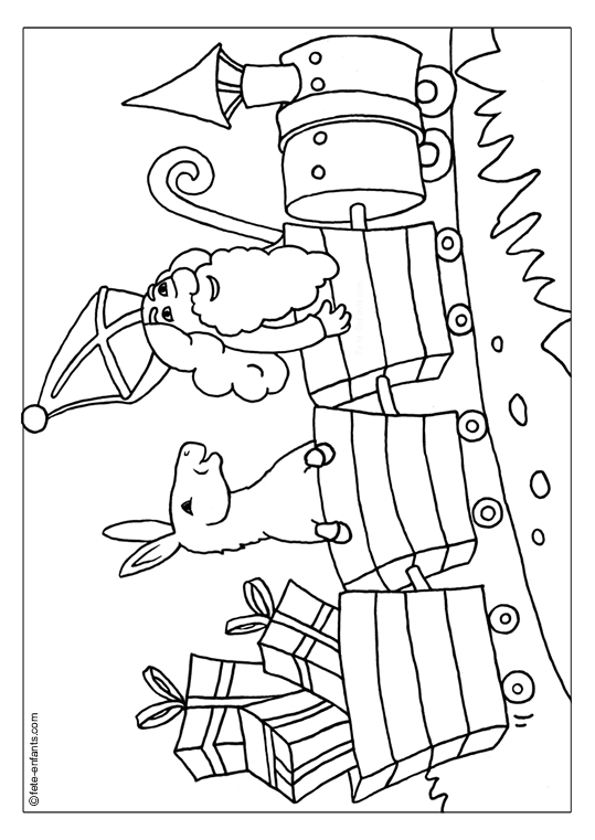 dessin à colorier saint nicolas maternelle