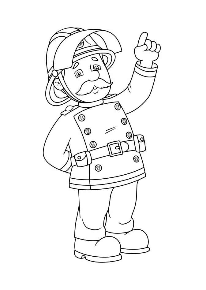 coloriage sam le pompier gratuit en ligne