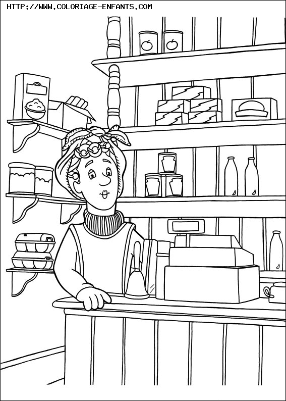 Coloriage Sam le Pompier à colorier - Dessin à imprimer dessin à colorier de sam le pompier en ligne