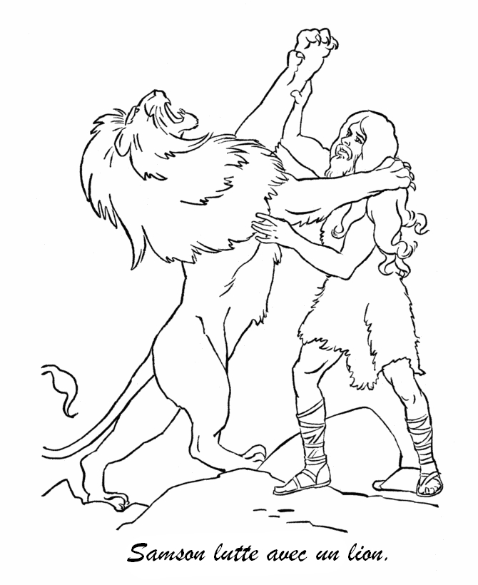 coloriage samson et néon