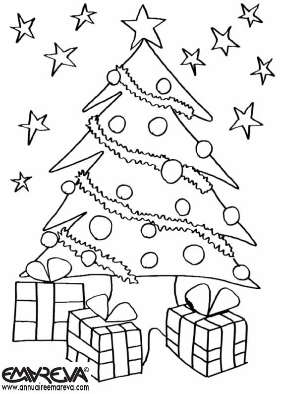 coloriage sapin de noel