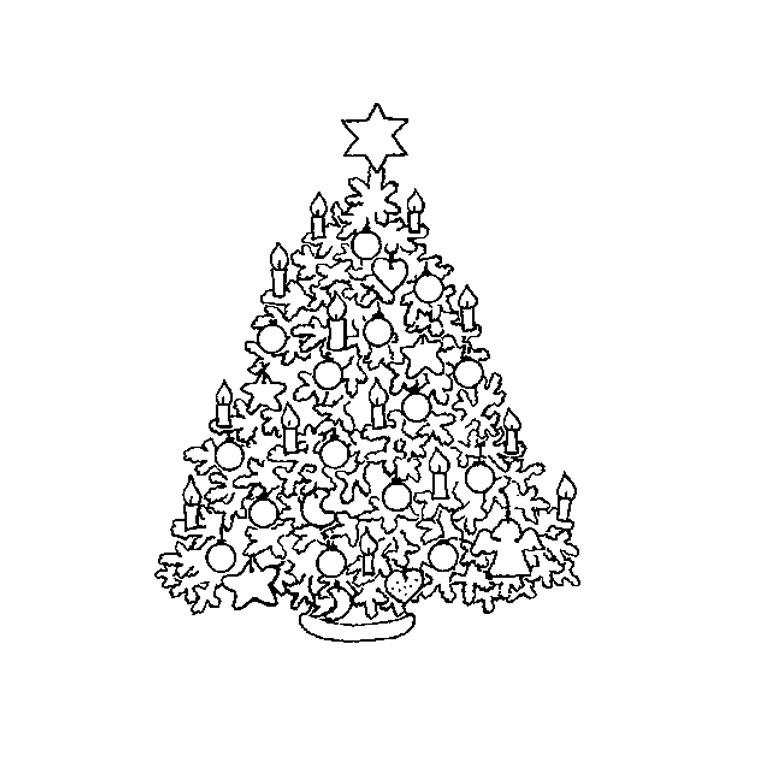 dessin à colorier sapin de noel à imprimer gratuit