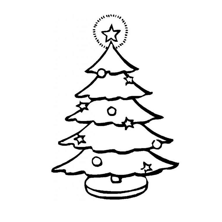 dessin à colorier de sapin de noel a imprimer gratuit