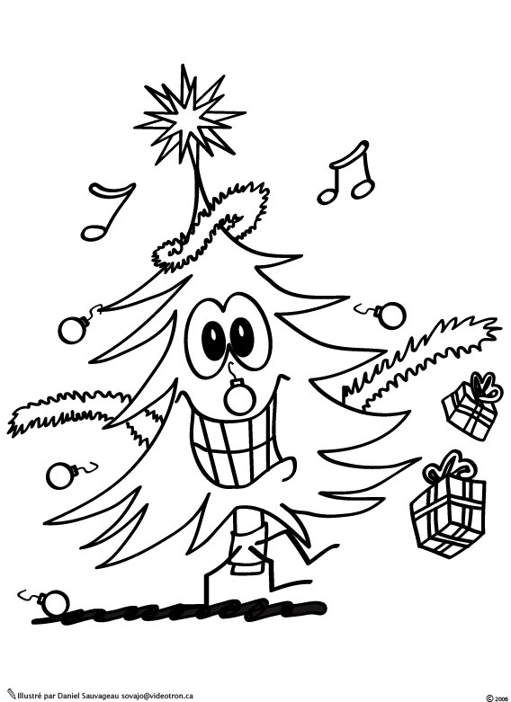 coloriage sapin a imprimer noel