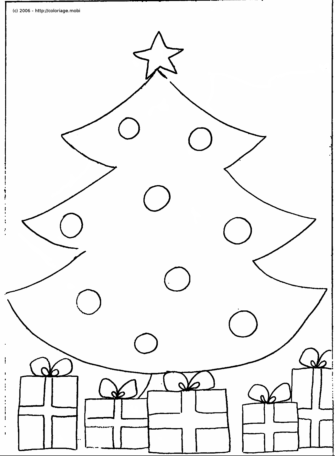 coloriage  dessiner sapin noel