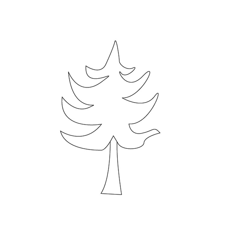 dessin � colorier sapin gratuit a imprimer