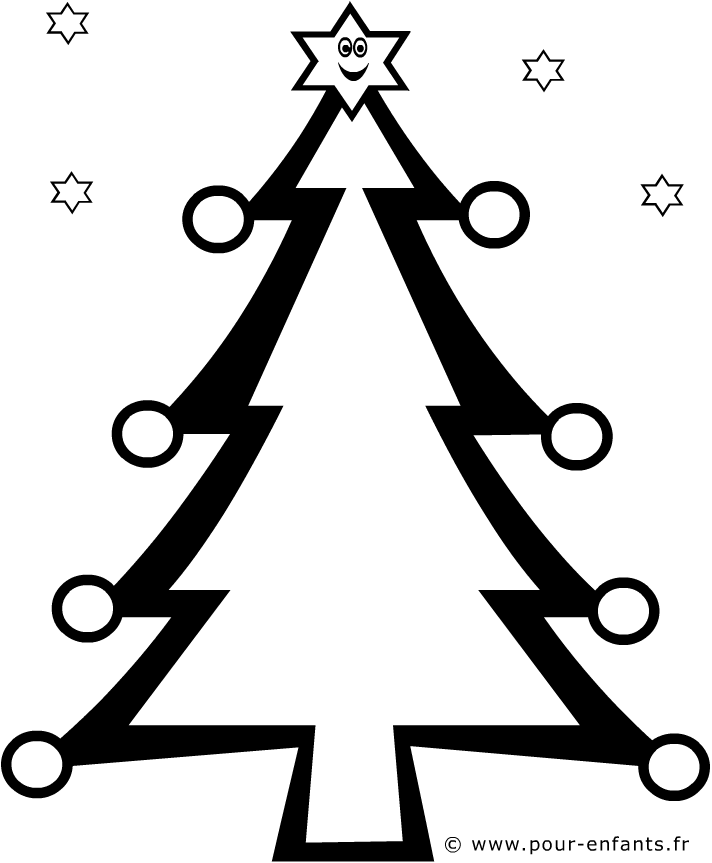 dessin sapin de noel facile