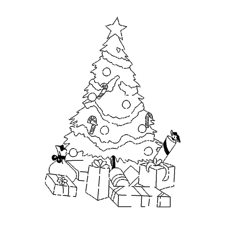 dessin codé sapin de noel