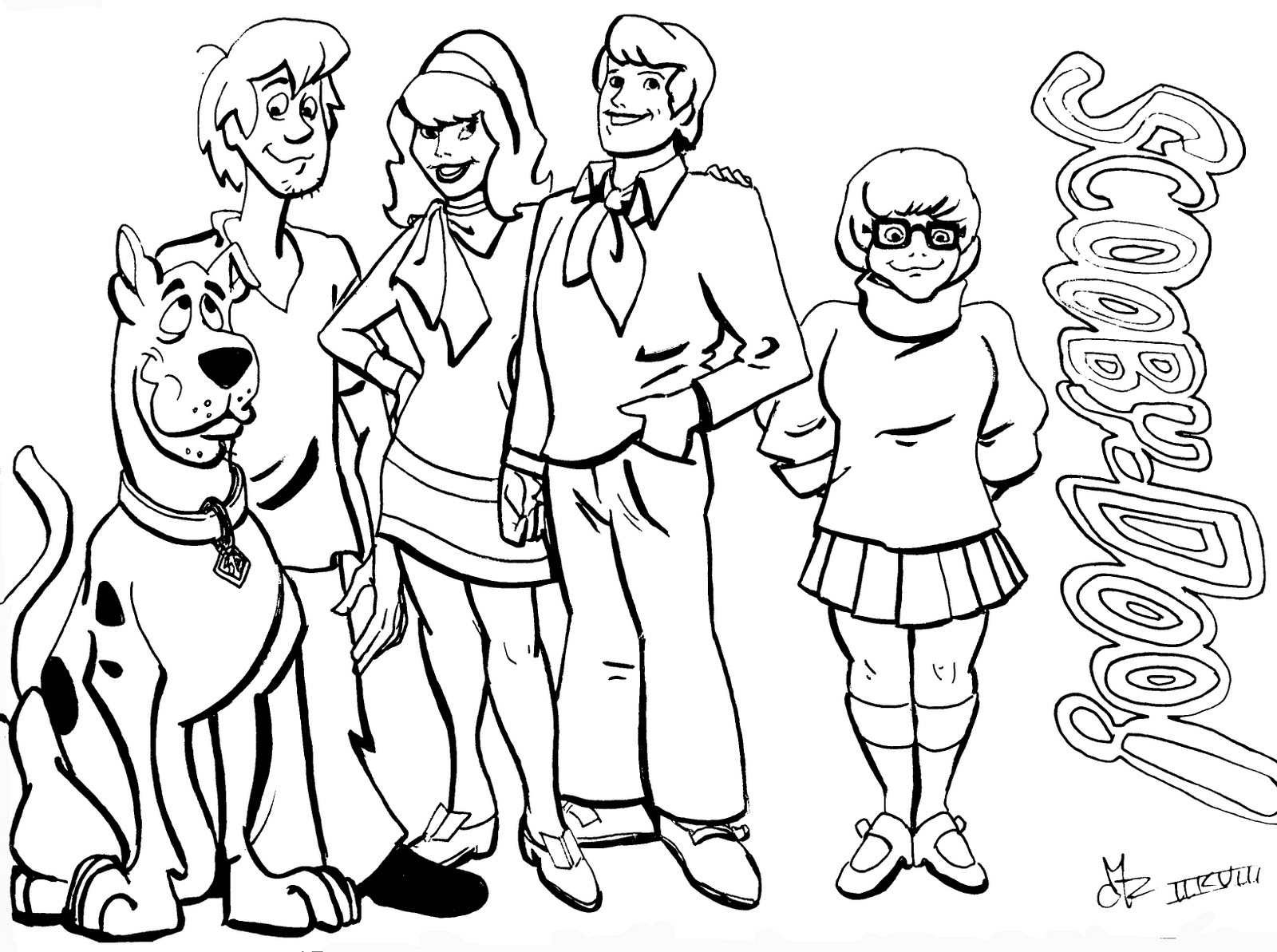 coloriage à dessiner de scooby doo 2