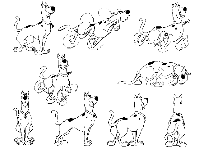 coloriage à dessiner scooby doo