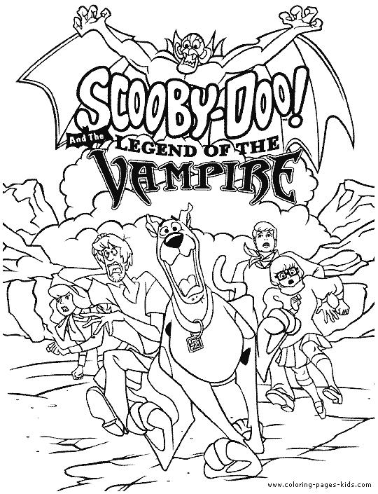 coloriage à dessiner de scooby doo et ses amis