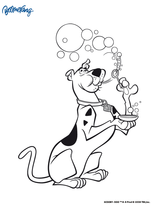 coloriage à dessiner scooby-doo à imprimer gratuit