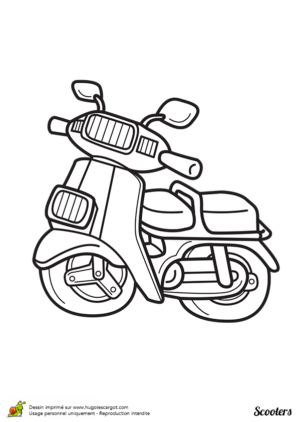 dessin � colorier scooter a imprimer