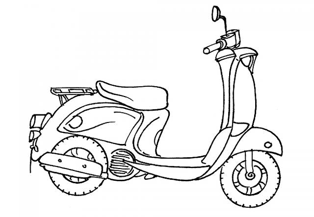 coloriage de scooter mbk