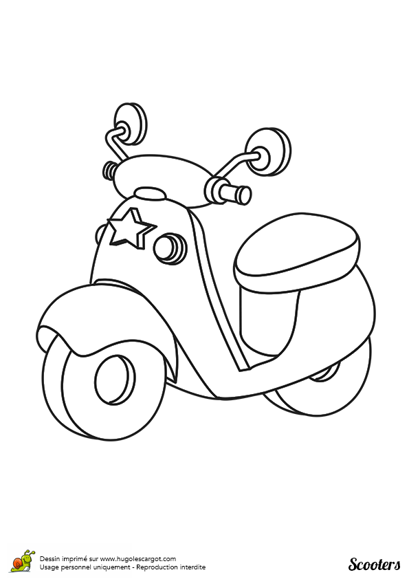 dessin � colorier scooter