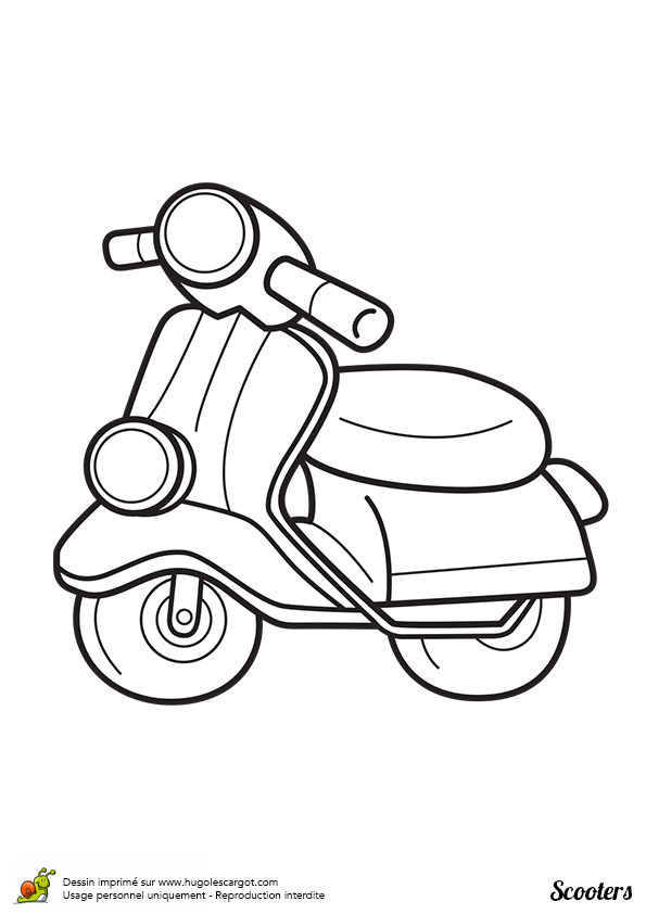 coloriage � dessiner scooter tuning