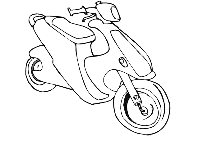 coloriage scooter tuning