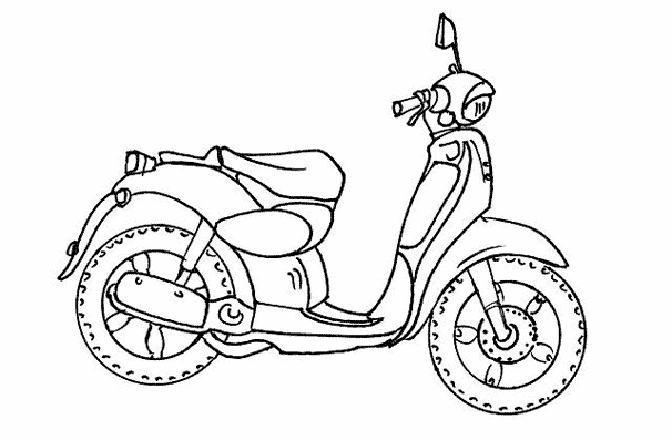 Coloriage Scooter à colorier - Dessin à imprimer coloriage a imprimer scooter des mers