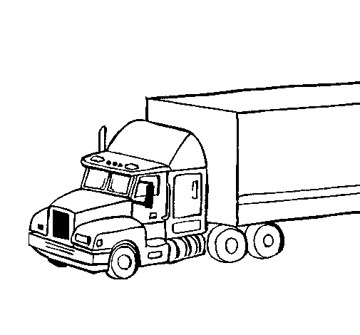 coloriage camion semi remorque