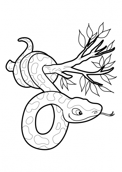 coloriage serpent en ligne gratuit