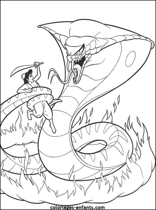 coloriage  dessiner un serpent