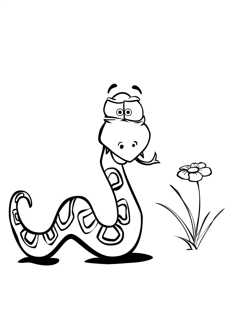 dessin � colorier serpent � imprimer gratuit