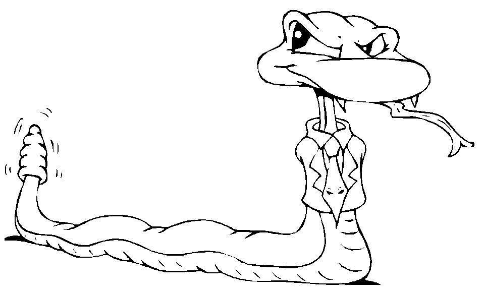 dessin  colorier de serpent