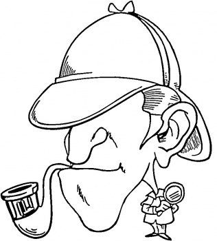 coloriage à dessiner sherlock holmes dessin