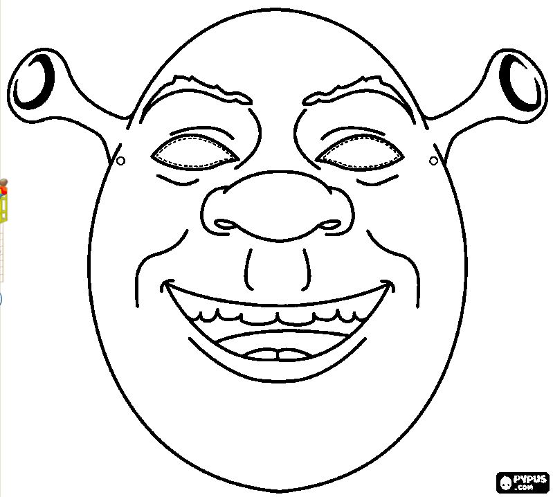 shrek coloriage ligne