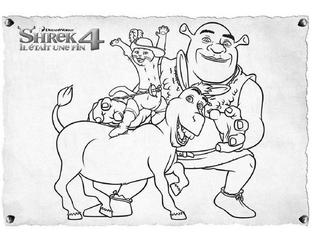 coloriage shrek noel