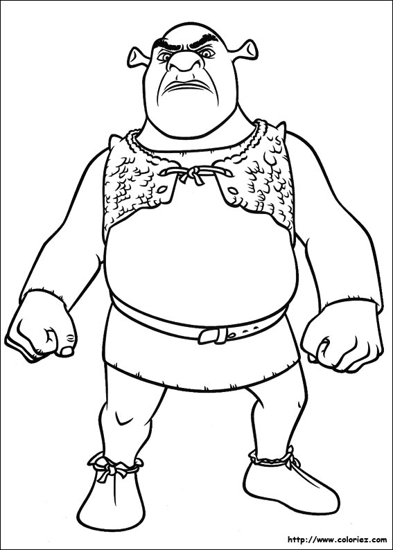 coloriage à dessiner chat potté shrek