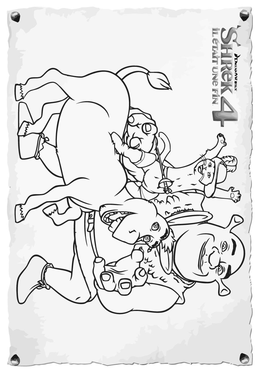 coloriage shrek 4 a imprimer