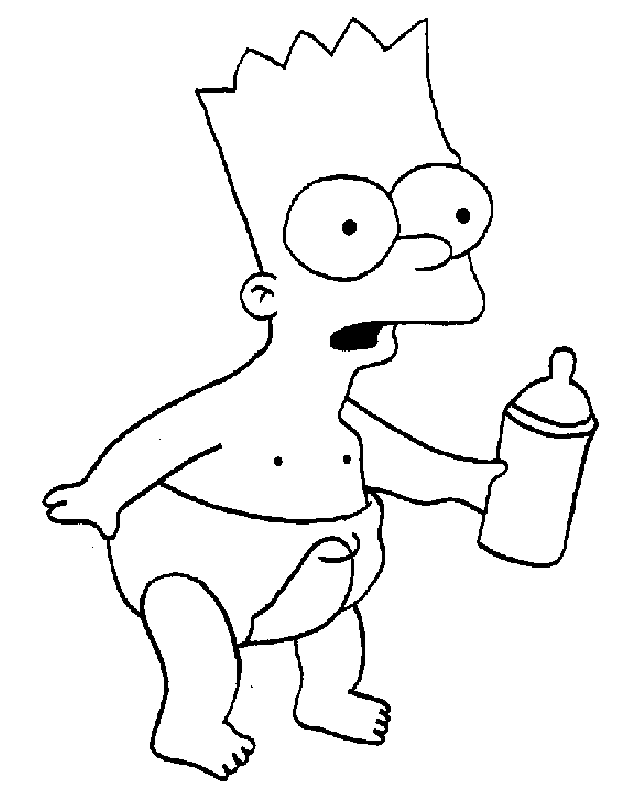 coloriage simpson bartman