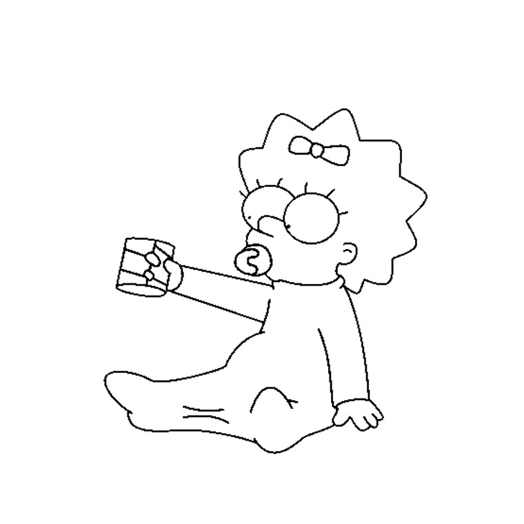 dessin magique simpson a imprimer