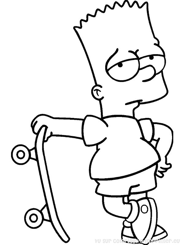 dessin a colorier simpson a imprimer hugo l escargot