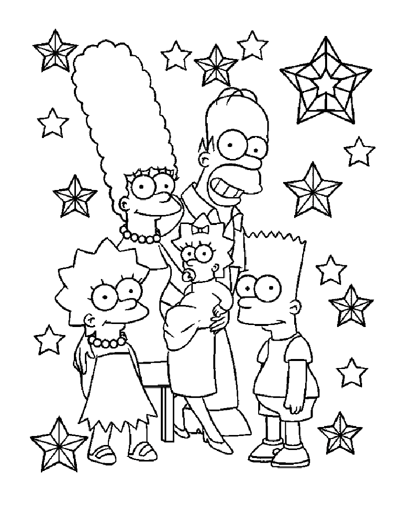 Coloriage à Imprimer Simpson Bebe