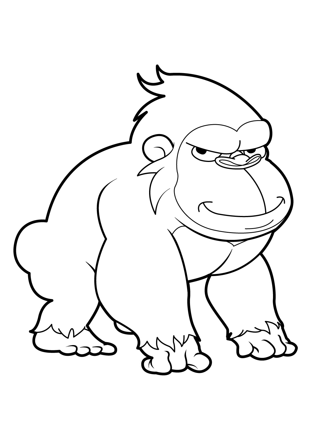 coloriage un singe