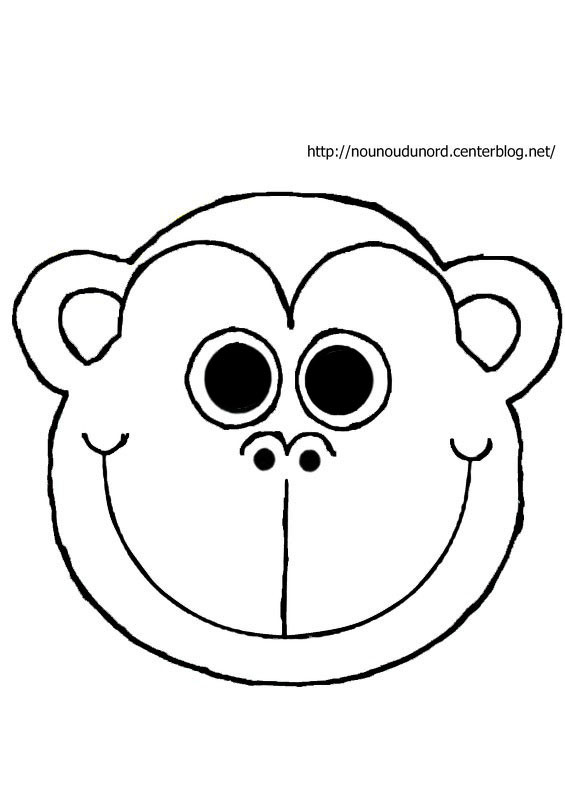 dessin singe à colorier