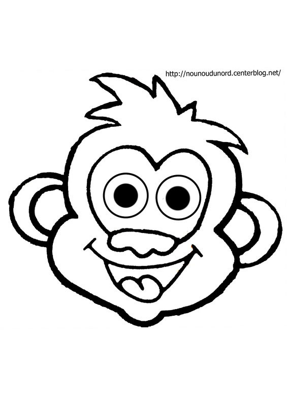 dessin de bebe singe a imprimer