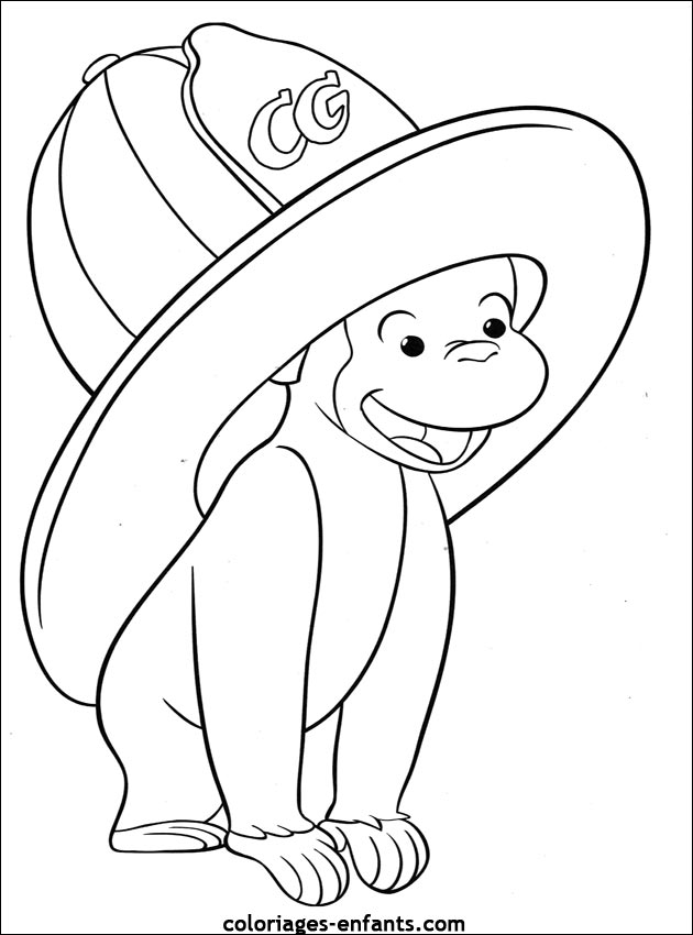 dessin � colorier singe livre de la jungle