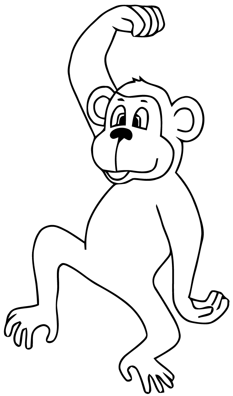 coloriage à dessiner de popi le singe