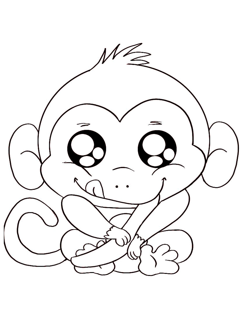 dessin à imprimer singe