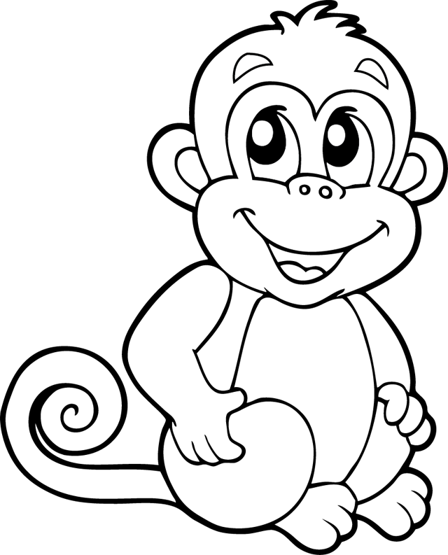 coloriage singe popi