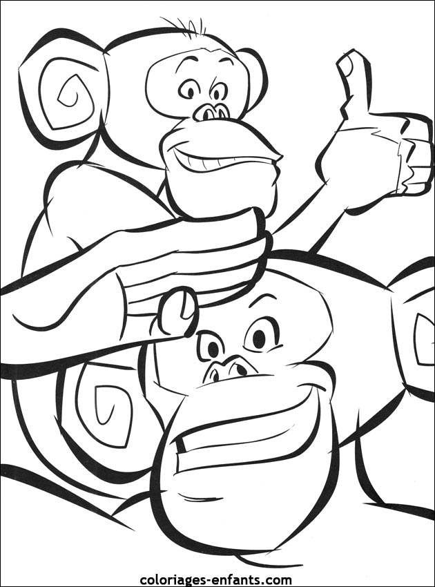 Coloriage à Imprimer Bébé Singe