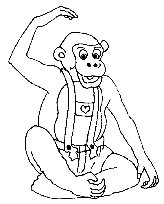 image a colorier singe