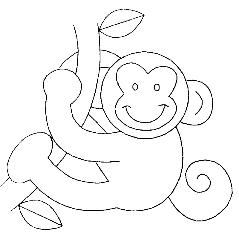 coloriage à dessiner pet shop singe