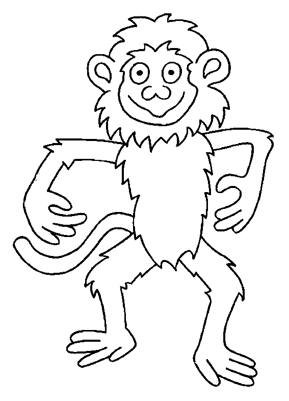 dessin à colorier singe à imprimer