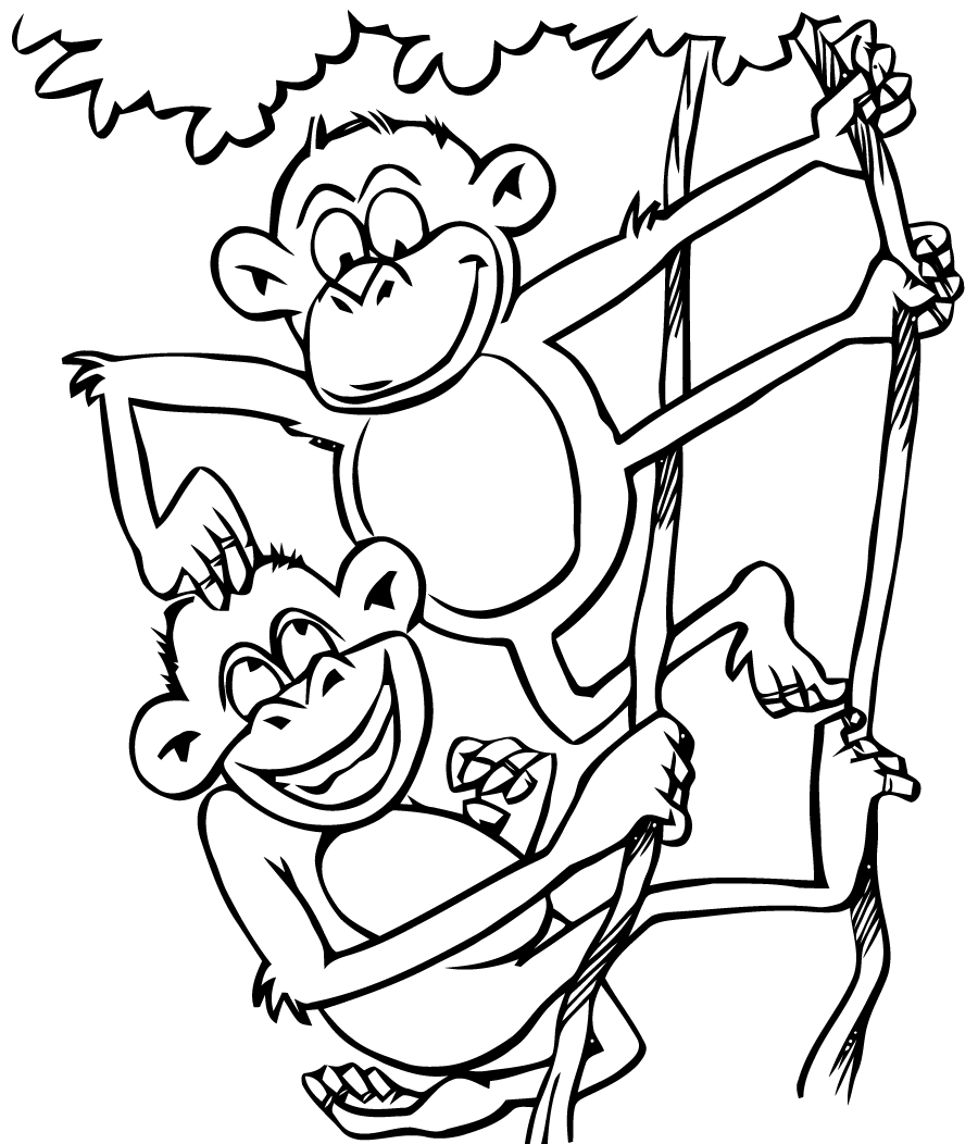 dessin à colorier à imprimer singe