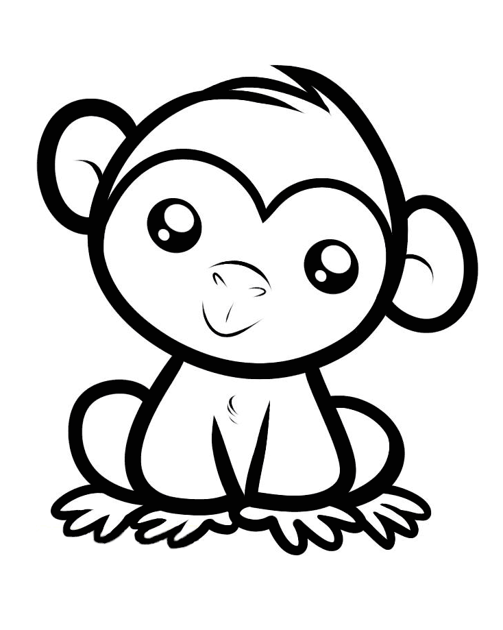 dessin à colorier singe araignée